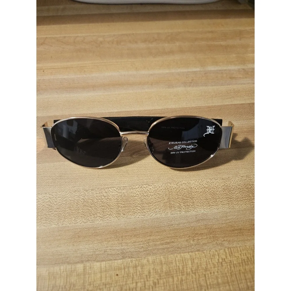 Ed Hardy Sunglasses UV 100% Protective Black w/ Dragon & Tiger